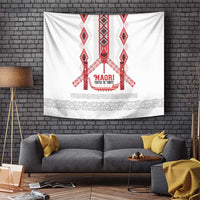Toitu Te Tiriti Waitangi Tapestry White Wharenui House LT9 white - Polynesian Pride