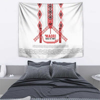 Toitu Te Tiriti Waitangi Tapestry White Wharenui House LT9 - Polynesian Pride