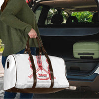 Toitu Te Tiriti Waitangi Travel Bag White Wharenui House LT9 - Polynesian Pride