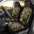 Vintage Tonga Tribal Ngatu Pattern Car Seat Cover With Pacific Floral Brown Art