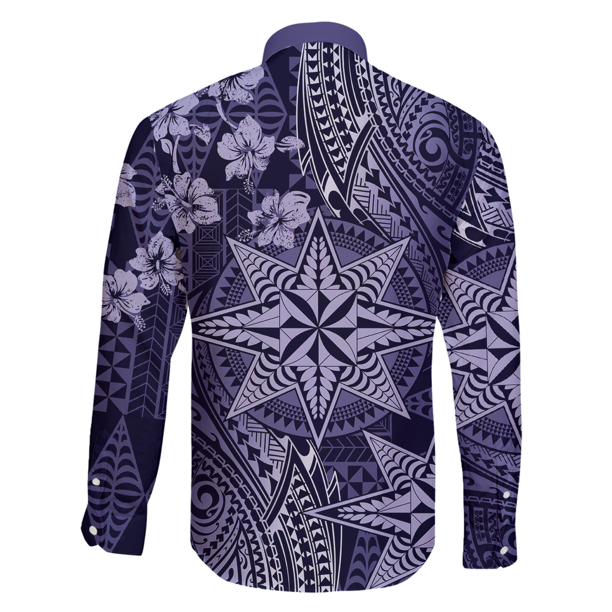 Vintage Tonga Tribal Ngatu Pattern Family Matching Puletasi and Hawaiian Shirt With Pacific Floral Pink Art