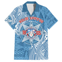 Personalised Tonga Apifo'ou College Family Matching Short Sleeve Bodycon Dress and Hawaiian Shirt Since 1865 Special Kupesi Pattern