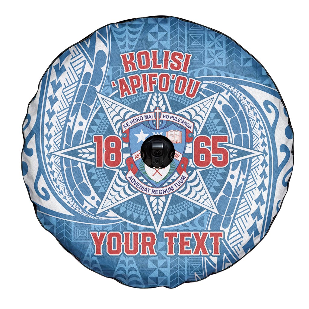 Personalised Tonga Apifo'ou College Spare Tire Cover Since 1865 Special Kupesi Pattern