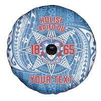 Personalised Tonga Apifo'ou College Spare Tire Cover Since 1865 Special Kupesi Pattern