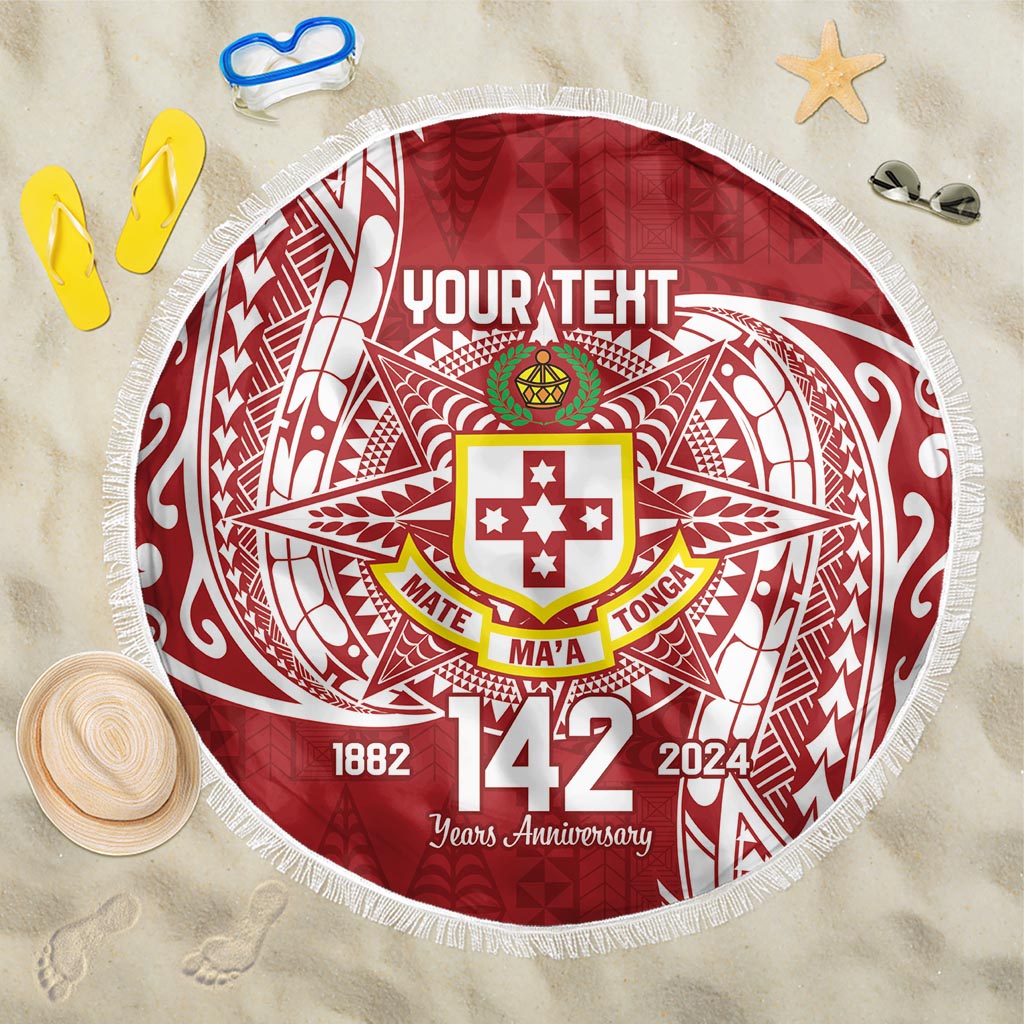 Personalised Kolisi Tonga Atele 142nd Anniversary Beach Blanket Special Kupesi Pattern