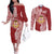 Personalised Kolisi Tonga Atele 142nd Anniversary Couples Matching Off The Shoulder Long Sleeve Dress and Long Sleeve Button Shirt Special Kupesi Pattern