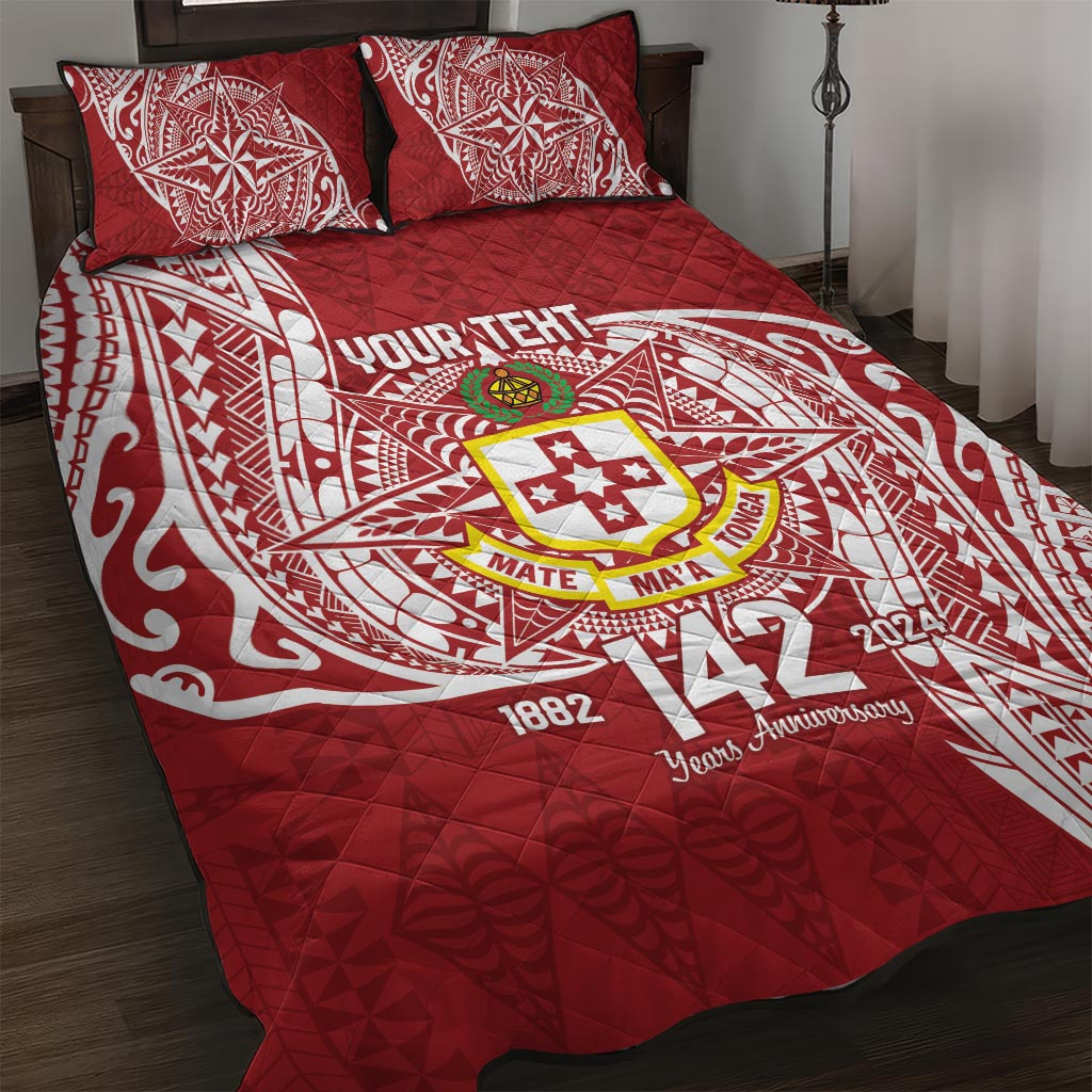 Personalised Kolisi Tonga Atele 142nd Anniversary Quilt Bed Set Special Kupesi Pattern