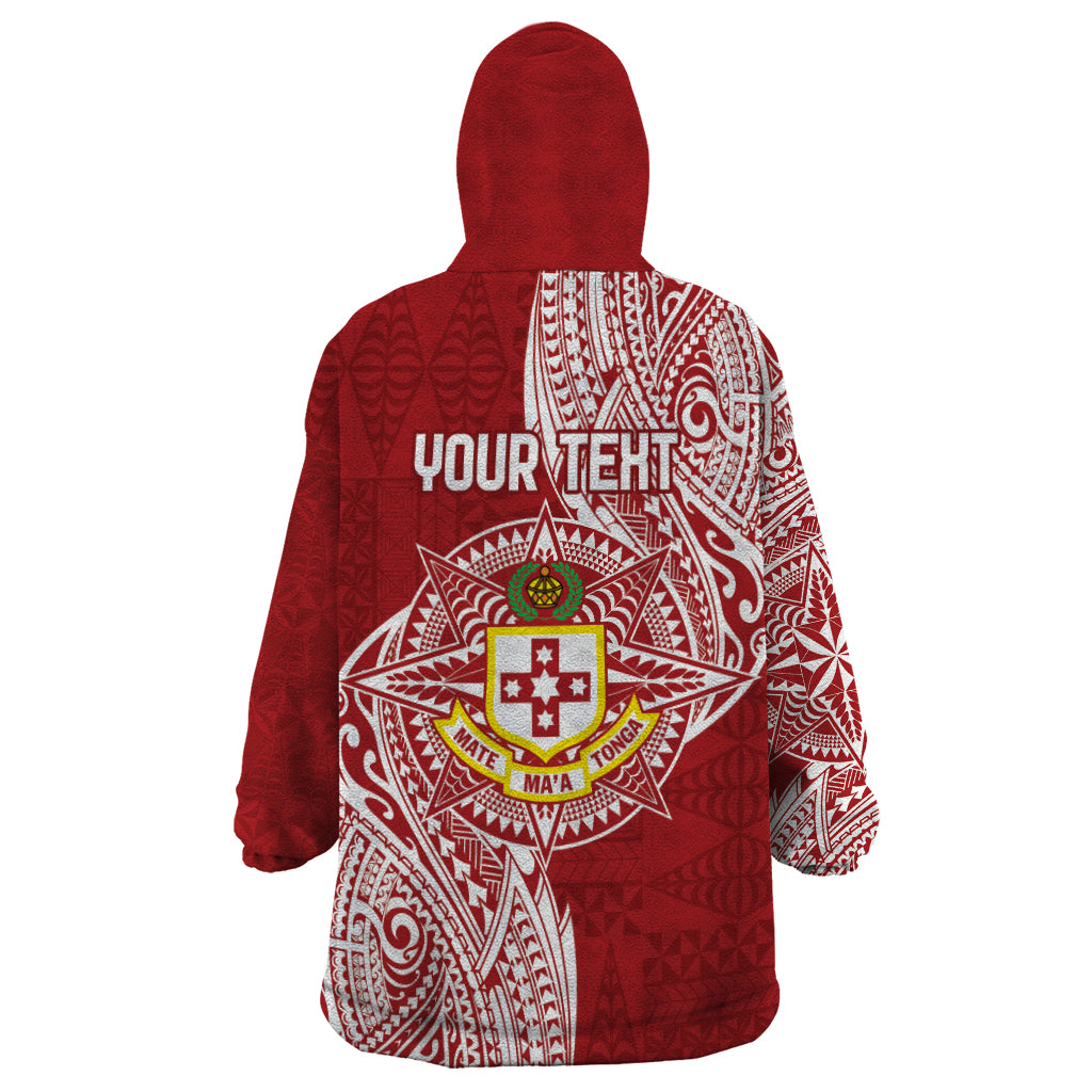 Personalised Kolisi Tonga Atele 142nd Anniversary Wearable Blanket Hoodie Special Kupesi Pattern LT9 - Polynesian Pride