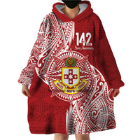 Personalised Kolisi Tonga Atele 142nd Anniversary Wearable Blanket Hoodie Special Kupesi Pattern LT9 - Polynesian Pride