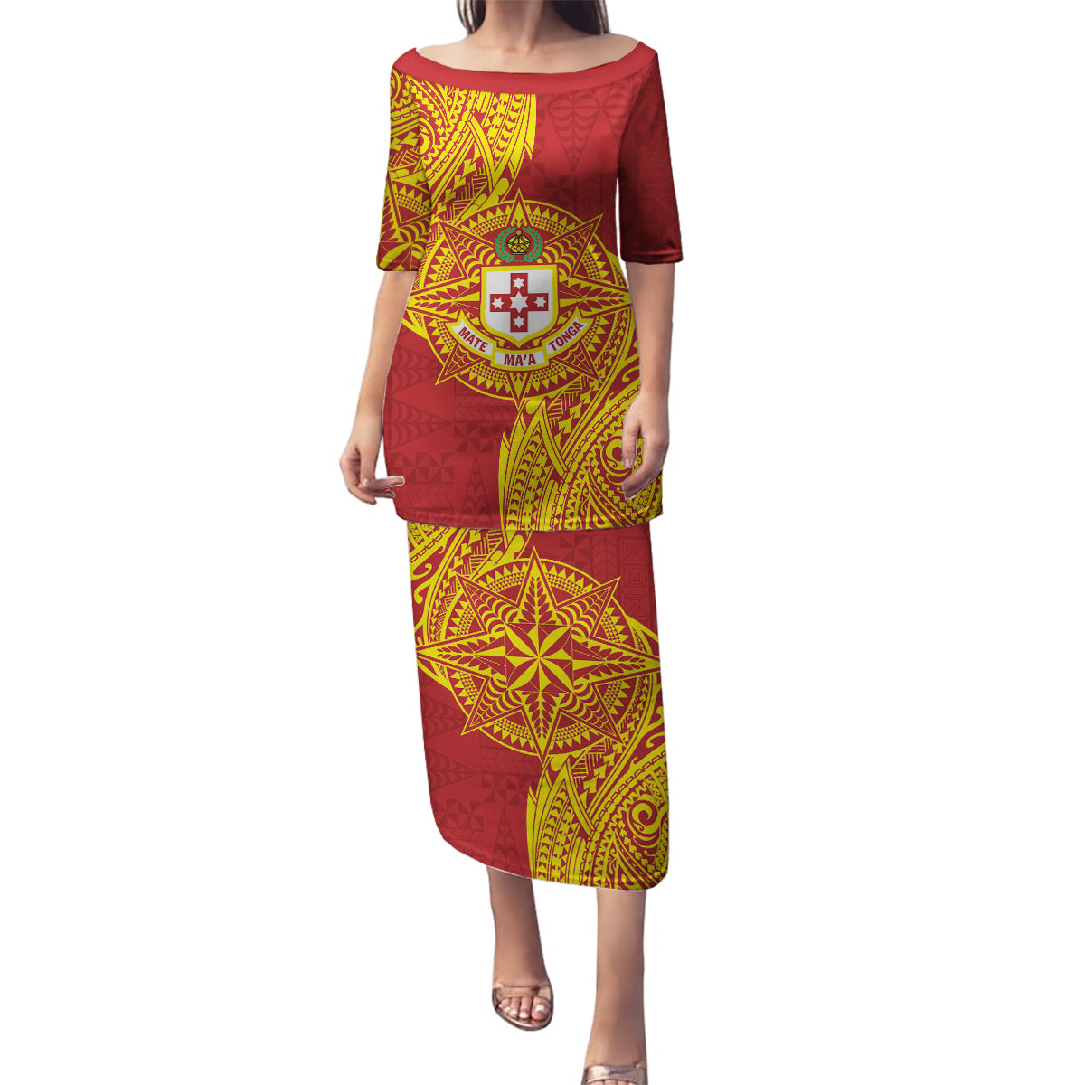 Personalised Kolisi Tonga Atele Family Matching Puletasi and Hawaiian Shirt Since 1882 Simple Ngatu Pattern