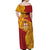 Personalised Kolisi Tonga Atele Off Shoulder Maxi Dress Since 1882 Simple Ngatu Pattern