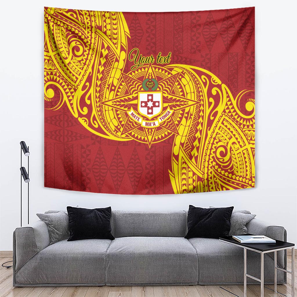 Personalised Kolisi Tonga Atele Tapestry Since 1882 Simple Ngatu Pattern