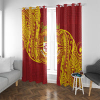 Personalised Kolisi Tonga Atele Window Curtain Since 1882 Simple Ngatu Pattern