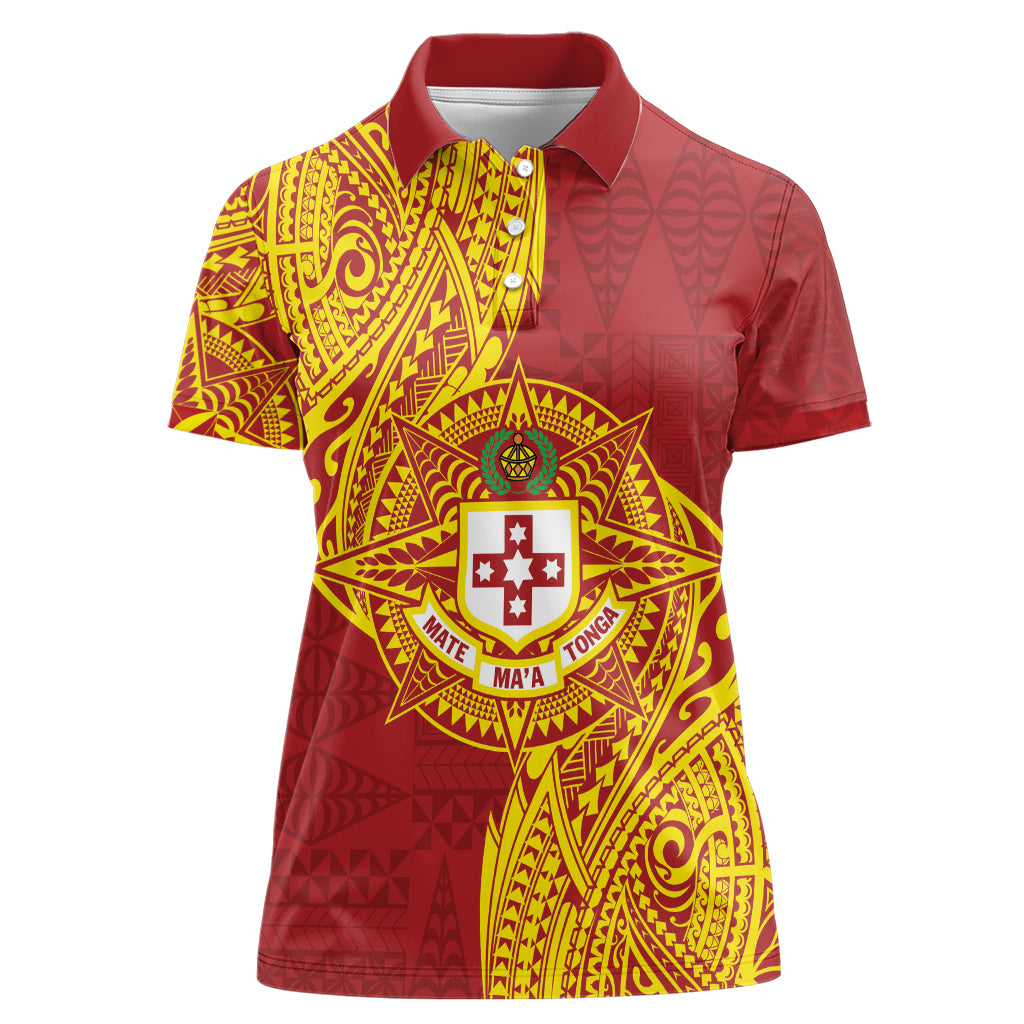 Personalised Kolisi Tonga Atele Women Polo Shirt Since 1882 Simple Ngatu Pattern