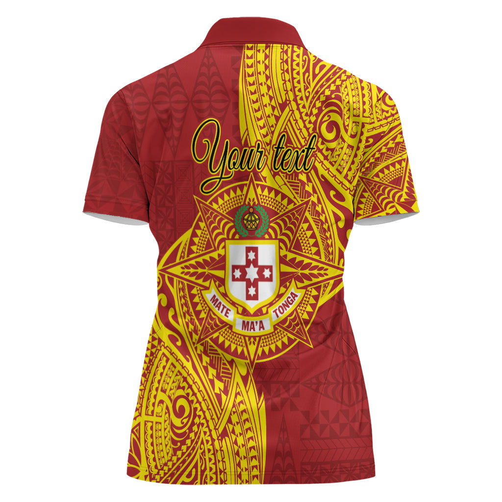 Personalised Kolisi Tonga Atele Women Polo Shirt Since 1882 Simple Ngatu Pattern