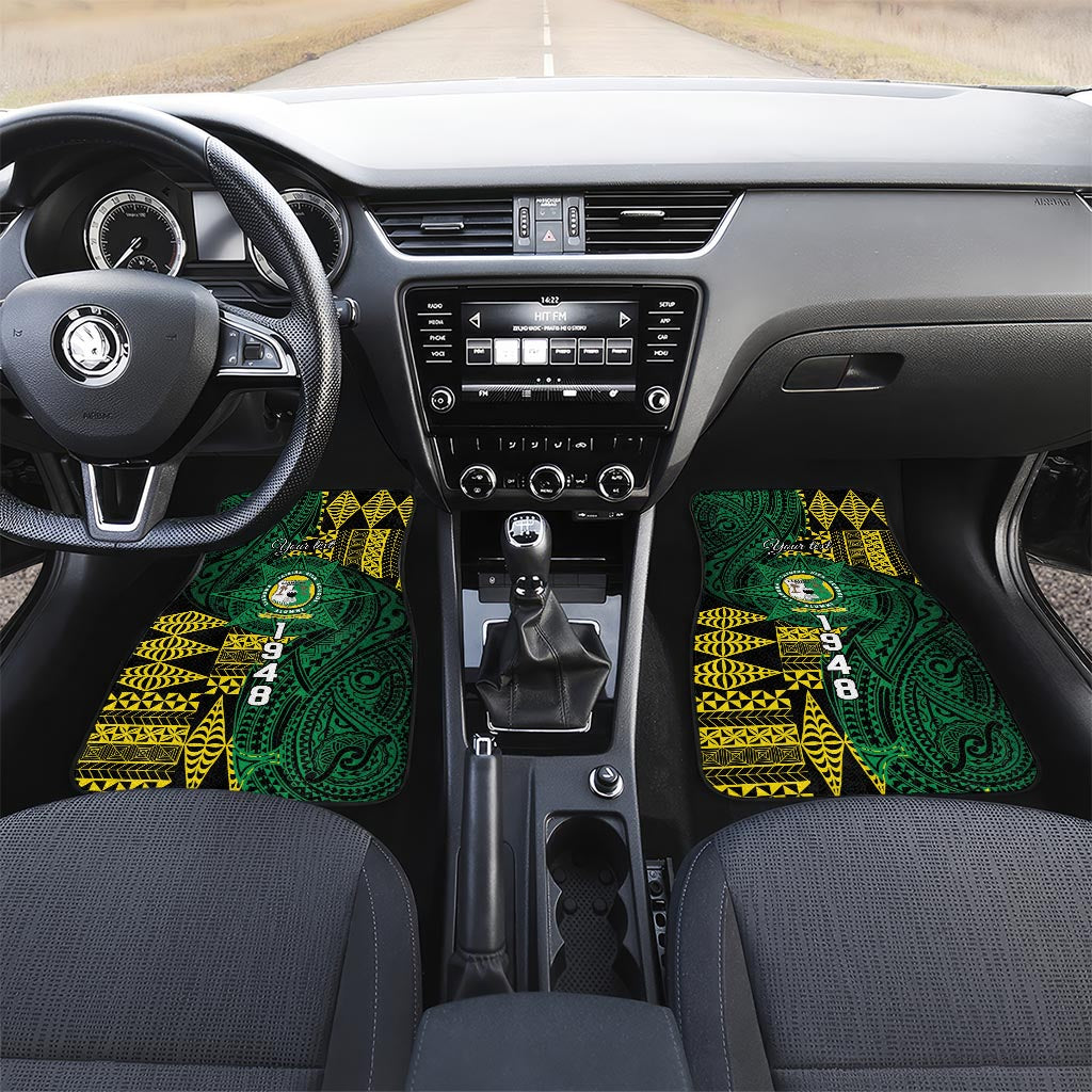 Personalised Tonga Liahona High School Car Mats Since 1948 Special Kupesi Pattern