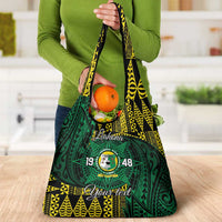 Personalised Tonga Liahona High School Grocery Bag Since 1948 Special Kupesi Pattern