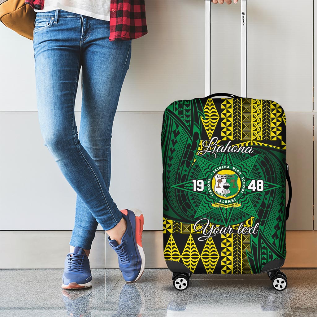 Personalised Tonga Liahona High School Luggage Cover Since 1948 Special Kupesi Pattern