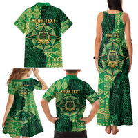Personalised Tonga Saineha High School Family Matching Tank Maxi Dress and Hawaiian Shirt Since 1978 Special Kupesi Pattern