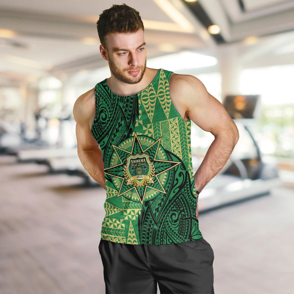 Personalised Tonga Saineha High School Men Tank Top Since 1978 Special Kupesi Pattern