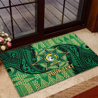 Personalised Tonga Saineha High School Rubber Doormat Since 1978 Special Kupesi Pattern
