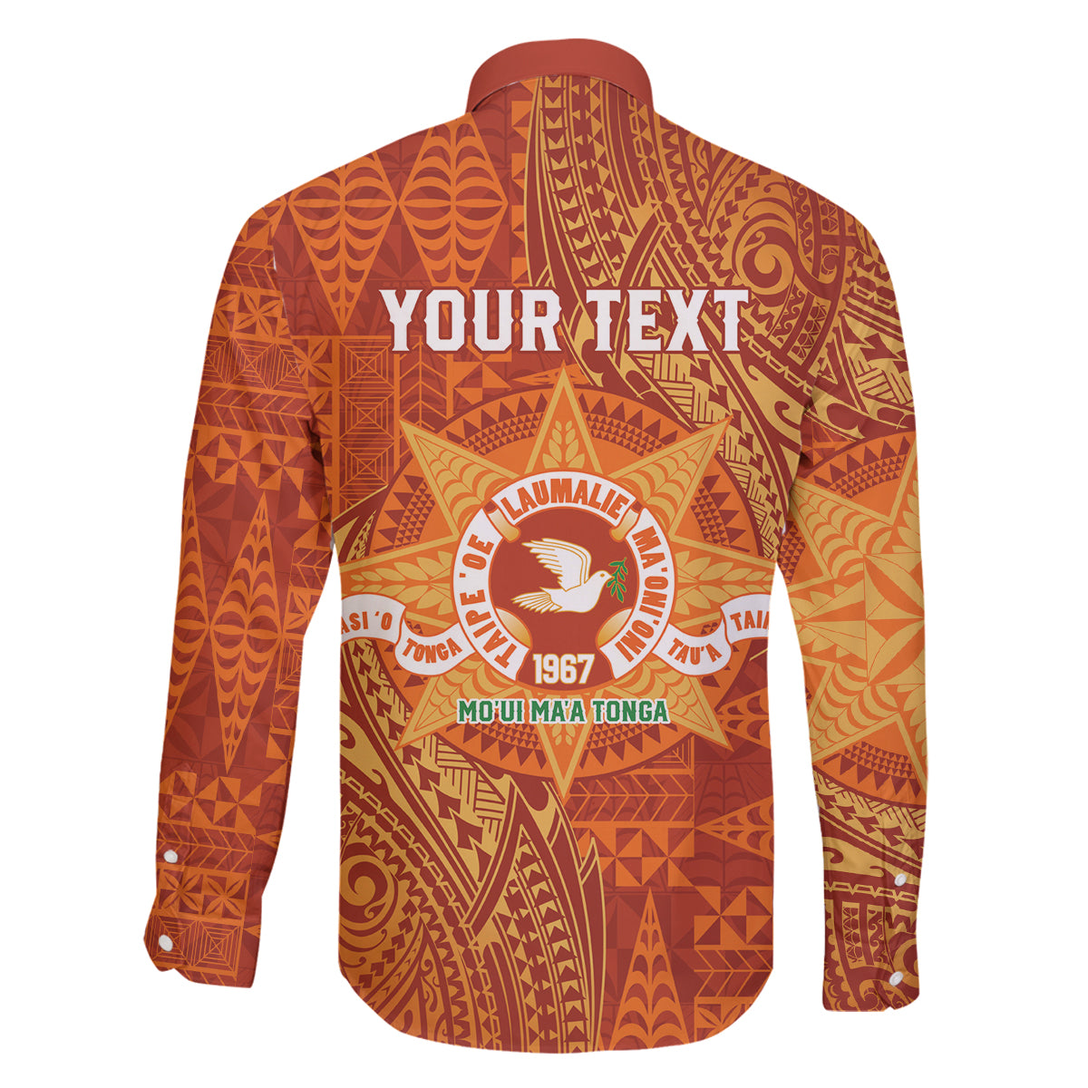 Personalised Tonga Tailulu College Family Matching Off The Shoulder Long Sleeve Dress and Hawaiian Shirt Since 1967 Special Kupesi Pattern Version 1