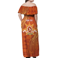 Personalised Tonga Tailulu College Off Shoulder Maxi Dress Since 1967 Special Kupesi Pattern Version 1