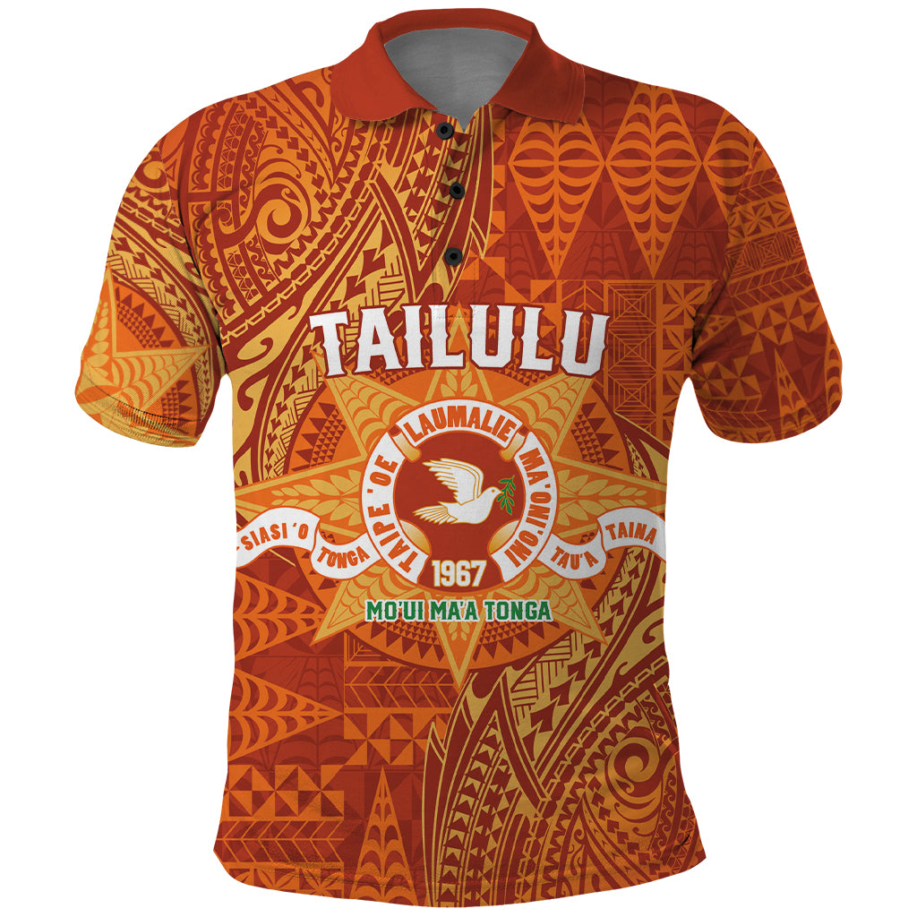 Personalised Tonga Tailulu College Polo Shirt Since 1967 Special Kupesi Pattern Version 1 LT9 Gold - Polynesian Pride