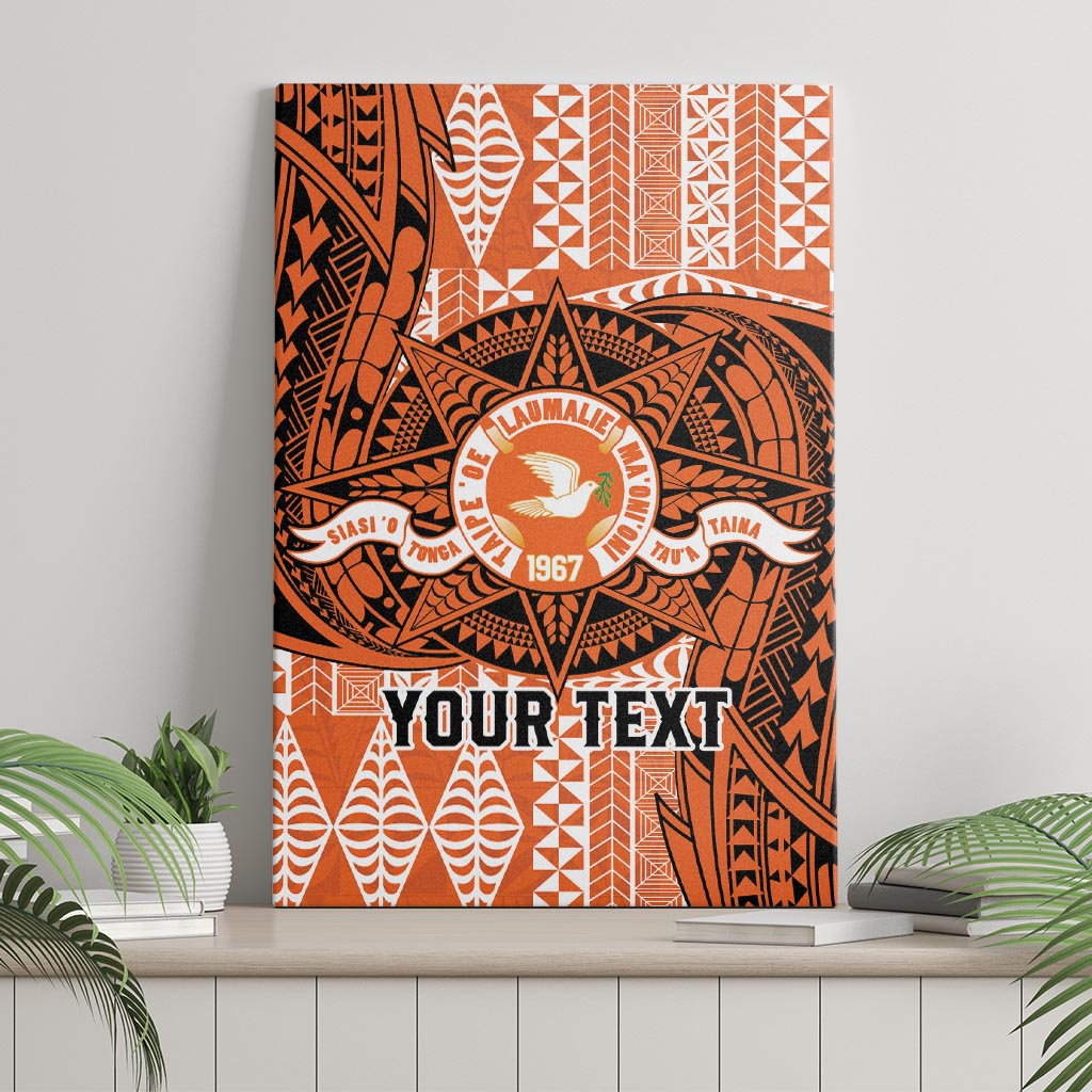 Personalised Tonga Tailulu College Canvas Wall Art Since 1967 Special Kupesi Pattern Version 2