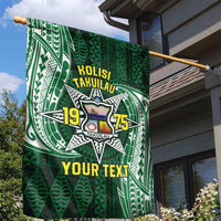 Personalised Tonga Takuilau College Garden Flag Since 1975 Special Kupesi Pattern