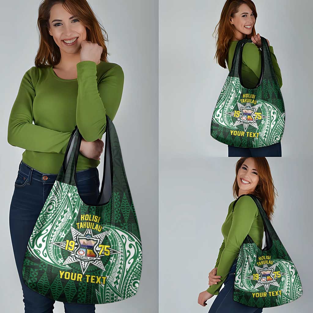 Personalised Tonga Takuilau College Grocery Bag Since 1975 Special Kupesi Pattern