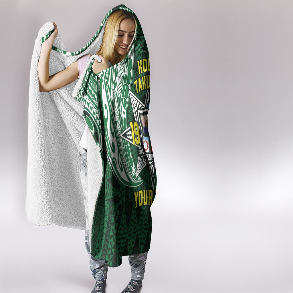Personalised Tonga Takuilau College Hooded Blanket Since 1975 Special Kupesi Pattern