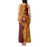 Personalised Tonga Beulah College Tank Maxi Dress Since 1938 Special Kupesi Pattern