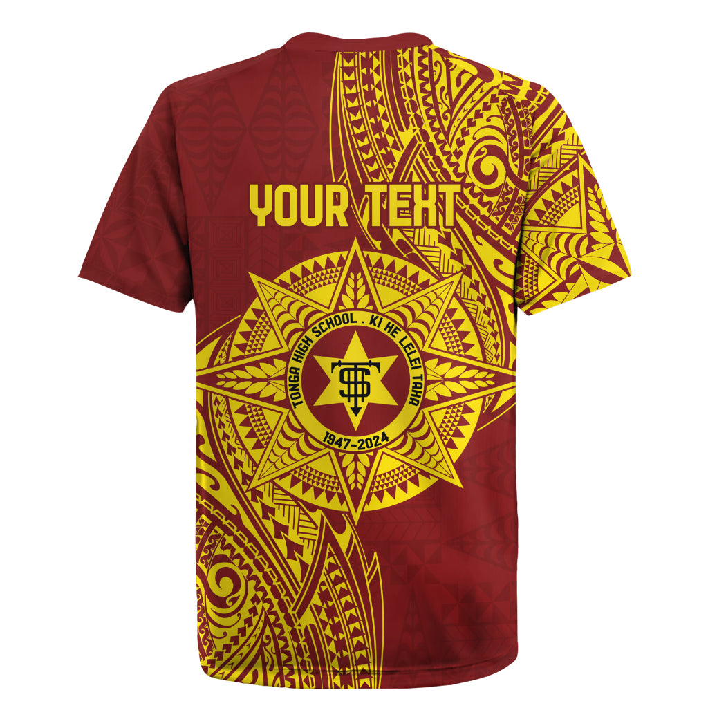 Personalised Tonga High School 77th Anniversary Rugby Jersey Special Kupesi Pattern