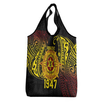 Personalised Tonga High School Grocery Bag Since 1947 Special Kupesi Pattern