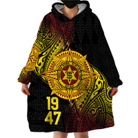 Personalised Tonga High School Wearable Blanket Hoodie Since 1947 Special Kupesi Pattern LT9 - Polynesian Pride
