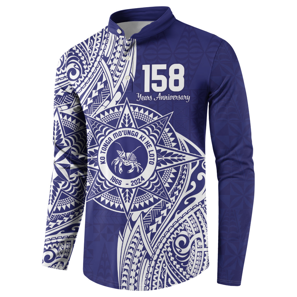 Personalised Tonga Tupou College Tolo 158th Anniversary Button Sweatshirt Special Kupesi Pattern