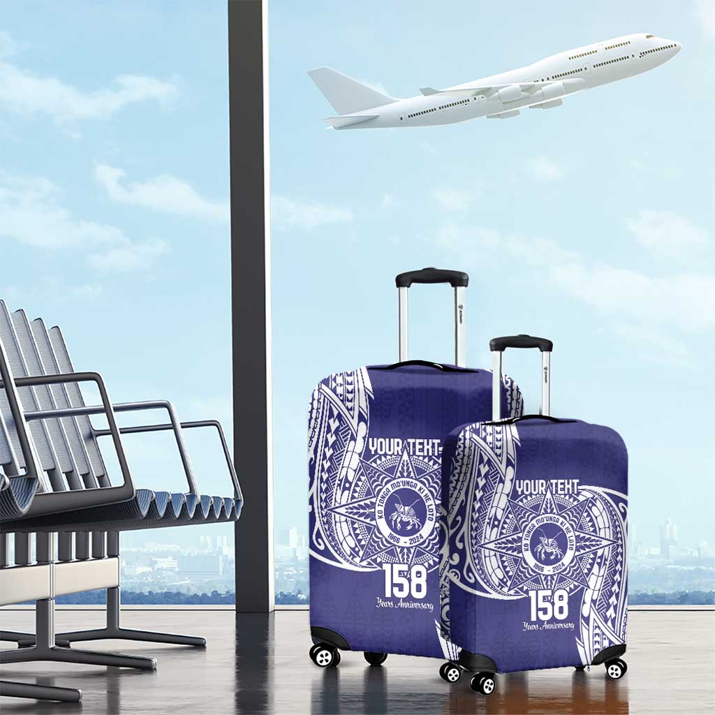 Personalised Tonga Tupou College Tolo 158th Anniversary Luggage Cover Special Kupesi Pattern LT9