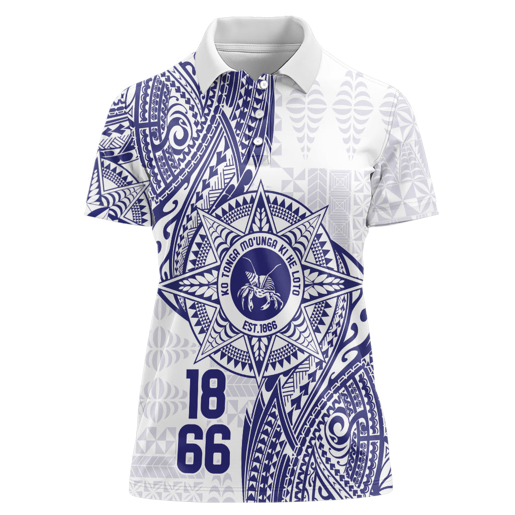 Personalised Tonga Tupou College Tolo Women Polo Shirt Since 1866 Special Kupesi Pattern