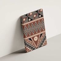 Vintage Bula Fiji Canvas Wall Art Brown Tapa Masi Motif