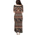 Vintage Bula Fiji Puletasi Brown Tapa Masi Motif