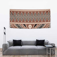 Vintage Bula Fiji Tapestry Brown Tapa Masi Motif