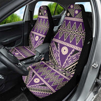 Vintage Bula Fiji Car Seat Cover Purple Tapa Masi Motif