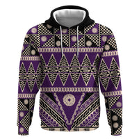 Vintage Bula Fiji Hoodie Purple Tapa Masi Motif LT9 Pullover Hoodie Purple - Polynesian Pride
