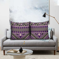 Vintage Bula Fiji Pillow Cover Purple Tapa Masi Motif - Polynesian Pride