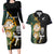 Custom South Africa Protea and New Zealand Couples Matching Long Sleeve Bodycon Dress and Hawaiian Shirt Go All Black-Springboks Rugby with Kente And Maori LT9 Black Green - Polynesian Pride