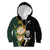 Custom South Africa Protea and New Zealand Kid Hoodie Go All Black-Springboks Rugby with Kente And Maori LT9 Black Green - Polynesian Pride