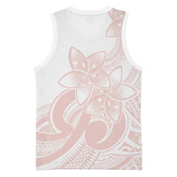 Polynesian Tribal Plumeria Lotu Tamaiti Basketball Jersey Pastel Blush LT9 - Polynesian Pride