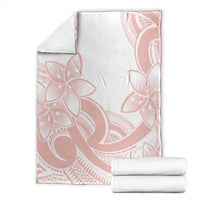 Polynesian Tribal Plumeria Lotu Tamaiti Blanket Pastel Blush - Polynesian Pride