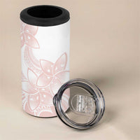 Polynesian Tribal Plumeria Lotu Tamaiti 4 in 1 Can Cooler Tumbler Pastel Blush - Polynesian Pride
